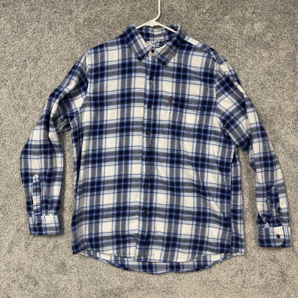 Chaps Button Down Shirt Men Large Flannel Plaid Long Sleeve Eclectic Grandpacore